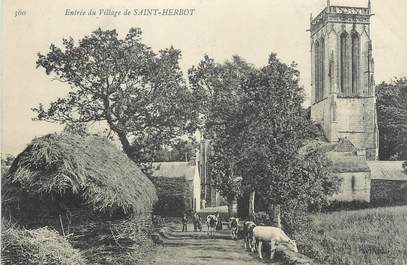 CPA FRANCE 29 "St Herbot, Entrée du village".