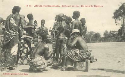 CPA COTE D'IVOIRE "Danse indigène"