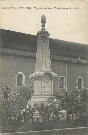 CPA FRANCE 71 " St Jean de Vignes, Le monument aux morts".