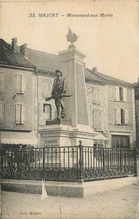 CPA FRANCE 09 " Massat, Monument aux morts".