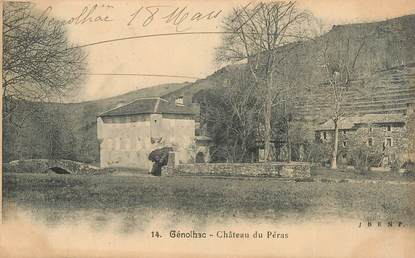 CPA FRANCE 30 " Génolhac, Château du Péras".
