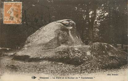 CPA FRANCE 16 " Etagnac, La forêt et le rocher de "Rochebrune".