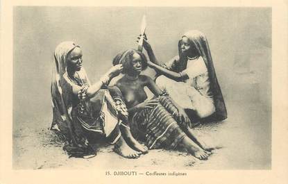 CPA DJIBOUTI "Coiffeuses indigènes"