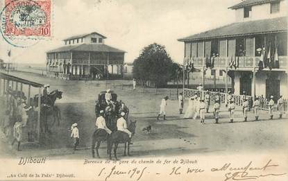 CPA DJIBOUTI "Bureaux de la gare du chemin de fer"