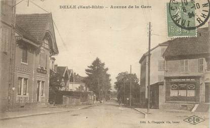 CPA FRANCE 90 " Delle, Avenue de la gare".