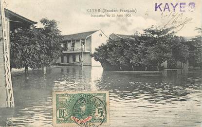 CPA SOUDAN "Kayes, inondations du 22 août 1906"