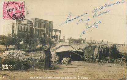 CPA EGYPTE "Alexandrie, campement de bédouins à Ramleh"