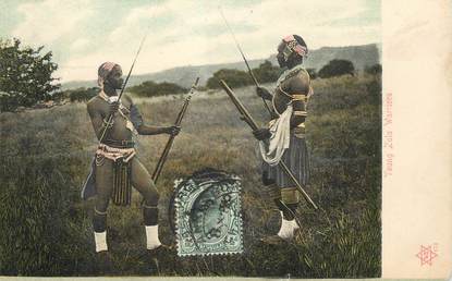 CPA AFRIQUE NOIRE "Jeunes guerriers Zulu"