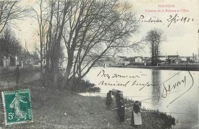 CPA FRANCE 95 " Pontoise, Chemin de la Pelouse et l'Oise".