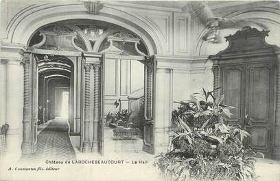 CPA FRANCE 24 " Larochebeaucourt, Le hall du château".