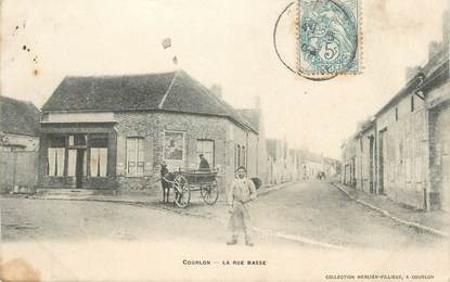 CPA FRANCE 89 " Courlon, La rue basse".
