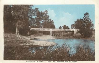 CPA FRANCE 89 " Ligny le Chatel, Pont des planches sur le Serein".