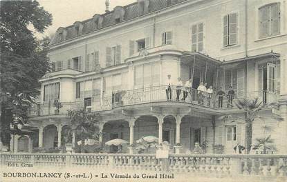 CPA FRANCE 71 " Bourbon Lancy, La véranda du grand hôtel".