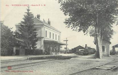 CPA FRANCE 71 " Bourbon Lancy, Gare du PLM".
