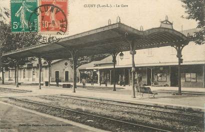 CPA FRANCE 71 " Cluny, La gare".