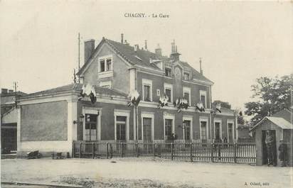 CPA FRANCE 71 " Chagny, La gare".