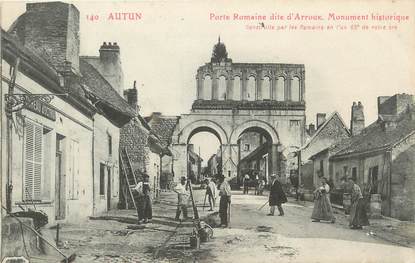 CPA FRANCE 71 " Autun, Porte Romaine dite d'Arroux".