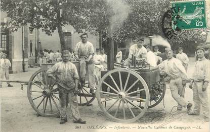 CPA  FRANCE 45 "Orléans, infanterie, nouvelles cuisines de campagne"