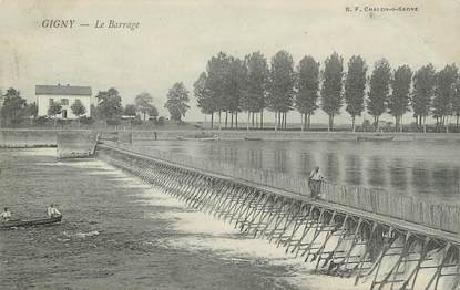 CPA FRANCE 71 " Gigny, Le barrage".