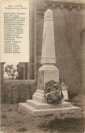 CPA FRANCE 71 " Clessy, Le monument aux morts".