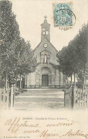 CPA FRANCE 71 "Cronat, La Chapelle du château de Balorre".