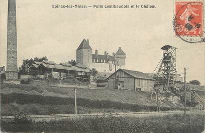 CPA FRANCE 71 "Epinac les Mines, Puits Lestibaudois et le château".