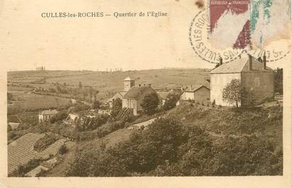 CPA FRANCE 71 " Culles les Roches, Quartier de l'église".