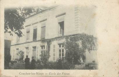 CPA FRANCE 71 " Couches les Mines, Ecole des frères".