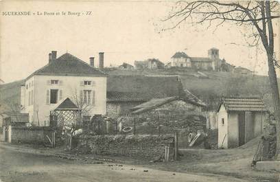 CPA FRANCE 71 " Iguerande, La Poste et le bourg".