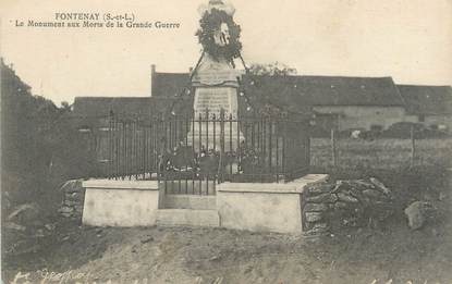 CPA FRANCE 71 " Fontenay, Le monument aux morts".