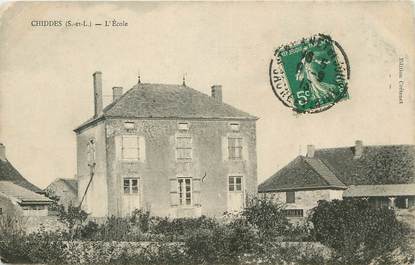 CPA FRANCE 71 " Chiddes, L'école".