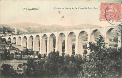 CPA FRANCE 71 " Chauffailles, Viaduc de Mussy et la Chapelle sous Dun".