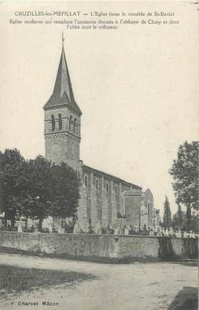 CPA FRANCE 71 " Cruzilles les Mépillat, L'église".