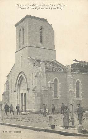 CPA FRANCE 71 " Blanzy les Mines, L'église".