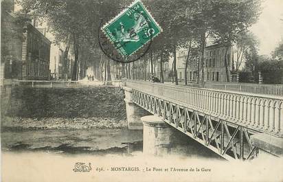 CPA  FRANCE 45 "Montargis, le pont et l'avenue de la gare"