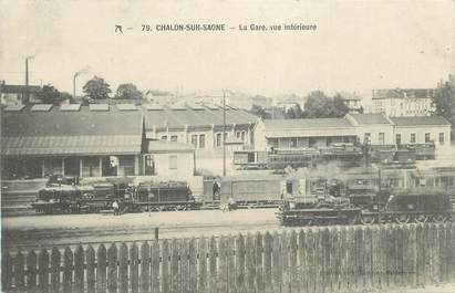 CPA FRANCE 71 " Chalon sur Saône, La gare ". / TRAINS