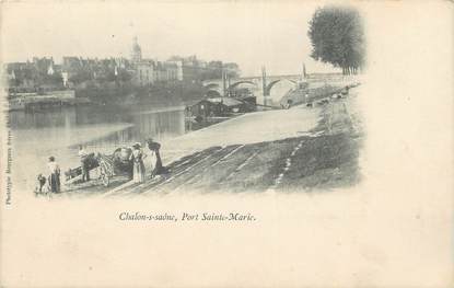 CPA FRANCE 71 " Chalon sur Saône, Port Ste Marie".