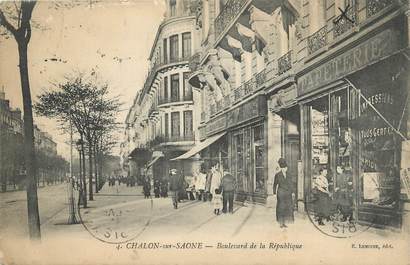 CPA FRANCE 71 " Chalon sur Saône, Boulevard de la République".