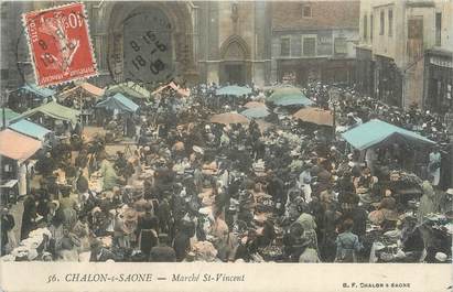 CPA FRANCE 71 " Chalon sur Saône, Marché St Vincent".