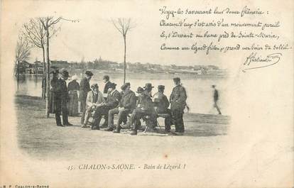 CPA FRANCE 71 " Chalon sur Saône, Bain de Lézard".