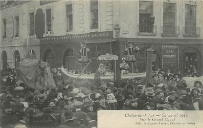 CPA FRANCE 71 " Chalon sur Saône, Le carnaval de 1913, Sur le grand canal".