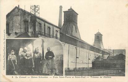 CPA FRANCE 71 " Le Creusot, Usine Schneider, Puits St Pierre et St Paul trieuses de charbon".