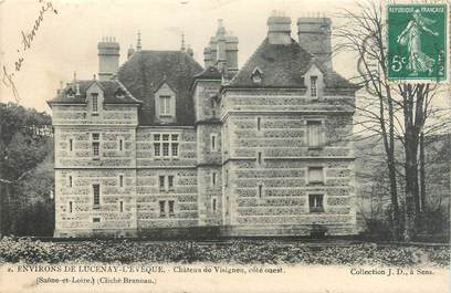 CPA FRANCE 71 "Environs de Lucenay L'Evêque, Château de Visigneu'.