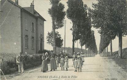 CPA FRANCE 71 "Joudes, Ecole de filles'.