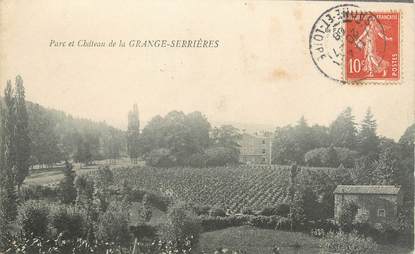CPA FRANCE 71 "La Grange Serrières, Parc et château".