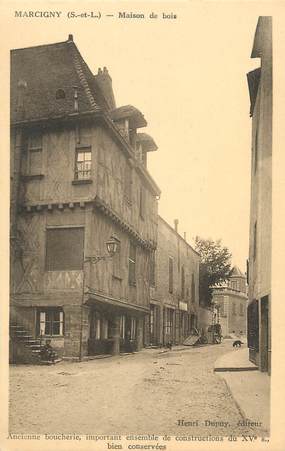 CPA FRANCE 71 "Marcigny, Maison de bois".