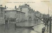 71 SaÔne Et Loire CPA FRANCE 71 "Mâcon, Quai des Marans , Inondations de janvier 1910". / INONDATIONS