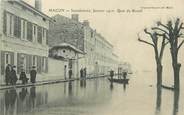 71 SaÔne Et Loire CPA FRANCE 71 "Mâcon, Quai du Breuil, Inondations de janvier 1910". / INONDATIONS