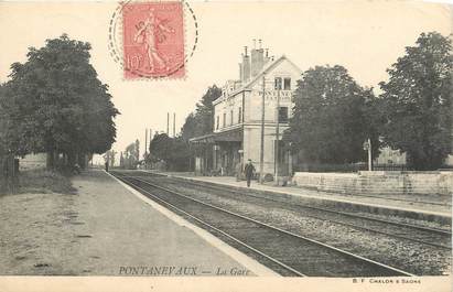 CPA FRANCE 71 "Pontanevaux, La gare".