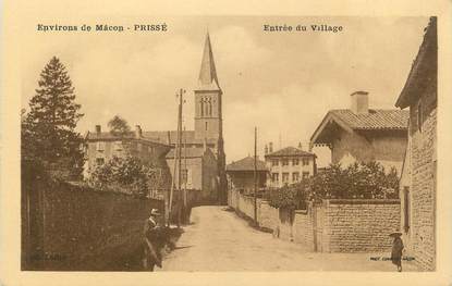 CPA FRANCE 71 "Prissé, Entrée du village".